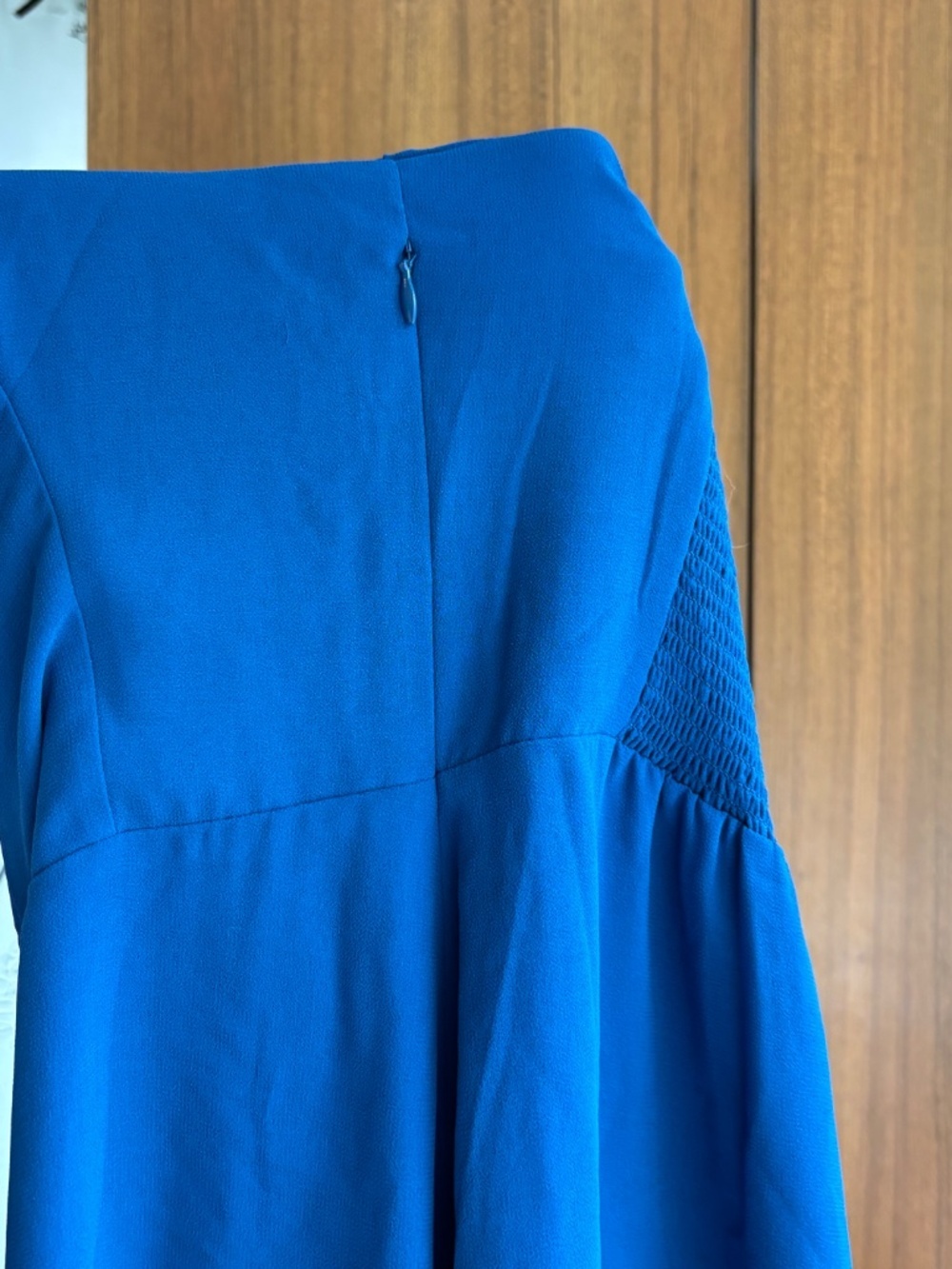 Aritzia Wilfred Emmylou Chiffon Squareneck Mini Dress Blue NWT Size 2 - Picture 12 of 16